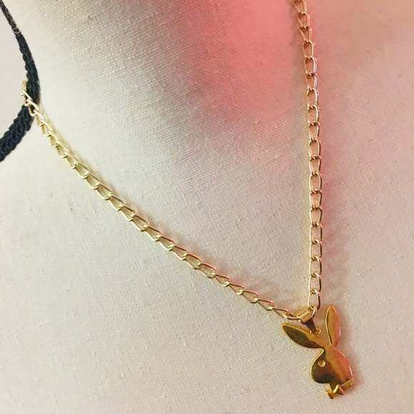 Other - Trendy Retro Style Gold-Plated Playboy Bunny Charm Necklace * FREE S/H *